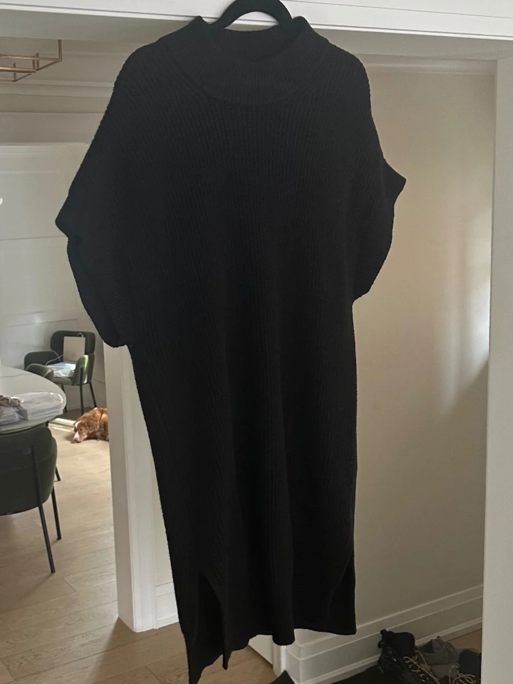 NWT - JUST FEMALE Sophie Black Chunky Rib Knit Sweater Tunic / Dress - Size L - Picture 2 of 8